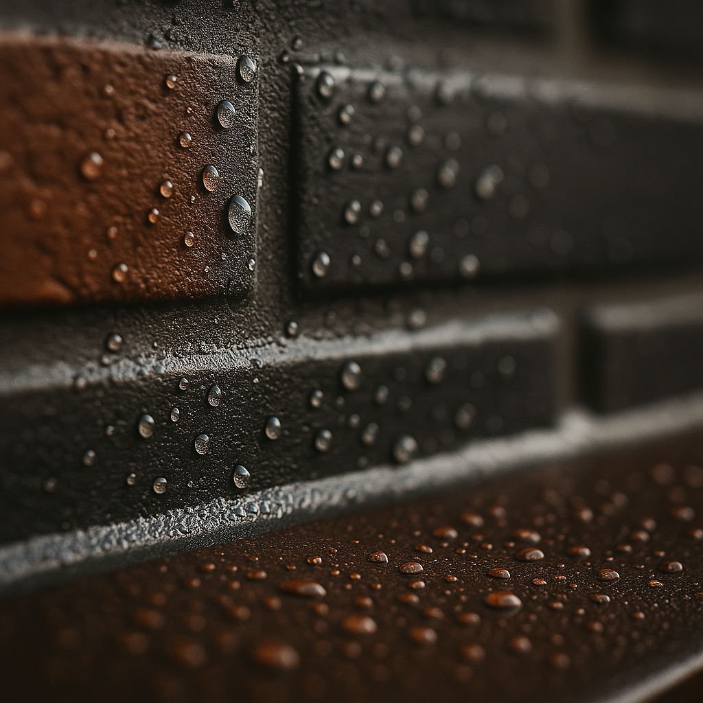 Mit Hydrophobierung geschützte Klinkerfassade – Bautenschutz und Oberflächenschutz durch den Fugenbetrieb Sundarp in Eschweiler.
