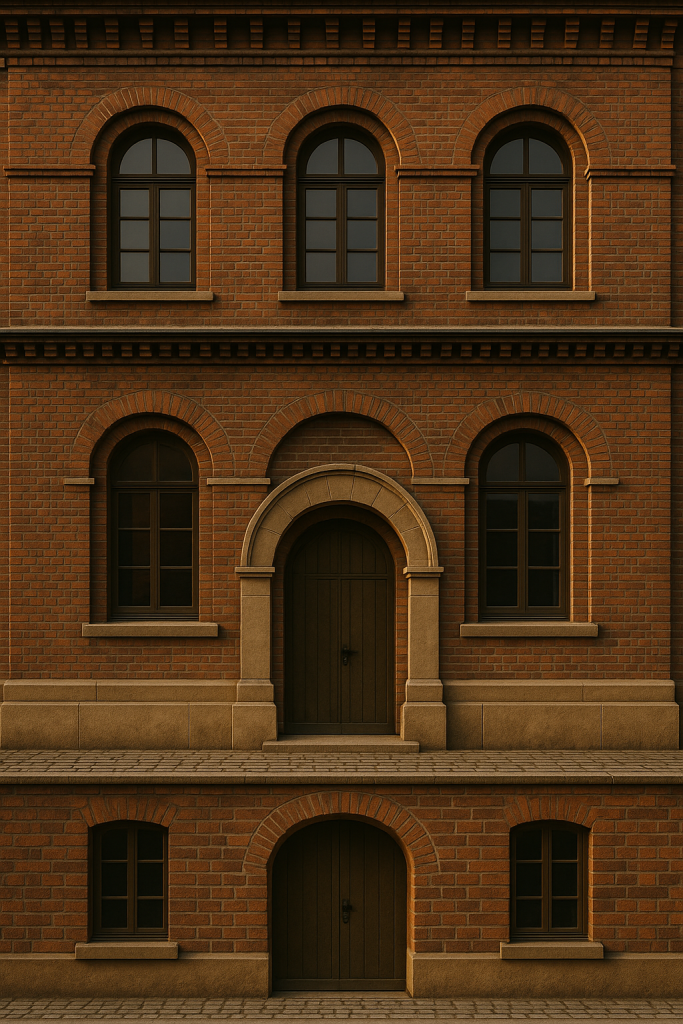 Sanierte Ziegelfassade eines Altbaus – Fassadenverfugung und Spezialarbeiten vom Fugenbetrieb Sundarp in Eschweiler.
